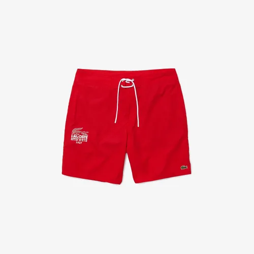 Vista 3 de Lacoste Men's Standard Bold Branding Swim Trunks