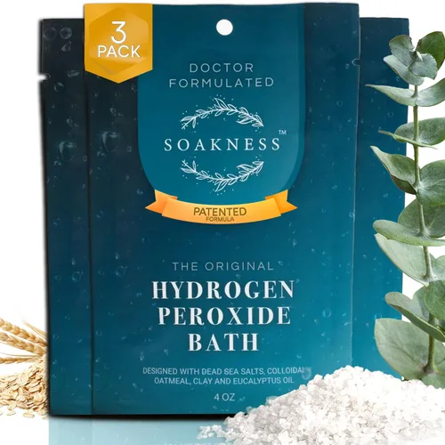 Vista 12 de Soakness Sales de baño de sal de Epsom con peróxido de hidrógeno, fabricado en Estados Unidos, sales de baño patentadas, recuperación muscular