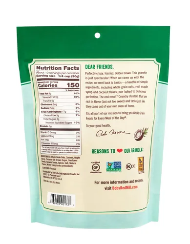 Vista 2 de Bob's Red Mill Granola de especias de coco, 11 onzas (paquete de 6), sin OMG, grano entero, Kosher