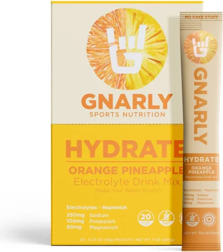 Vista 18 de Gnarly Nutrition Hydrate Electrolyte Powder - Mezcla de bebida hidratante para ejercicio de pomelo rojo rubí - Contenido NSF certificado - Solución