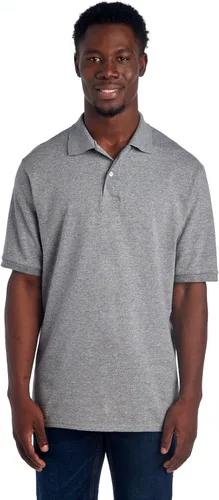 Vista 12 de Jerzees Men's Short Sleeve SpotShield Polo Shirts, Stain Resistant, Sizes S-5X Negro