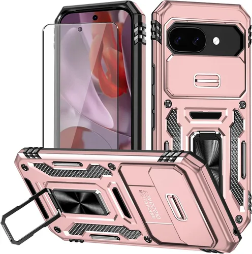 Vista 13 de Funda para Pixel 6a, Google Pixel 6A con protector de pantalla HD, [grado militar de 16 pies probada en caídas], anillo protector a prueba de golpes