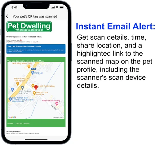Vista 6 de Pet Dwelling Etiquetas inteligentes de identificación de mascotas QR + NFC para perros, duraderas e impermeables, etiquetas inteligentes