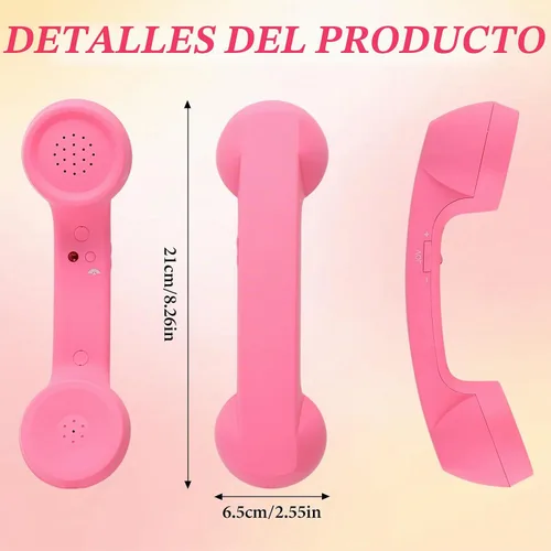 Vista 7 de Auricular de Teléfono Retro, Nuevo Auricular de Teléfono Estilo Retro Tipo-C 2026, Auriculares con Cable de Teléfono Retro Tipo-C Estilo Receptor