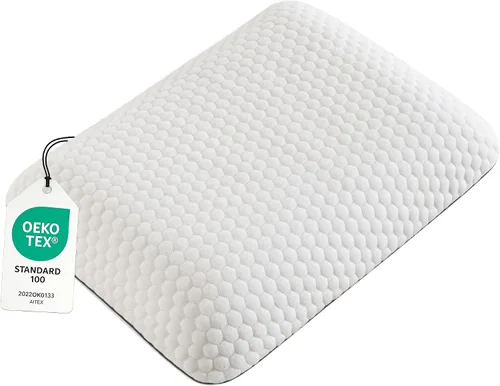 Vista 11 de Travel Memory Foam Pillow for Sleeping, Comfortable Camping Pillow, 15.75x11.81x3.94 inches, Easy to Carry Portable Bag, Soft, Breathable, Washable