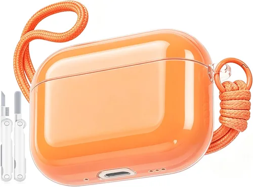 Vista 13 de Funda para AirPods Pro 2ª/1ª con cordón y kit de limpieza, rosa C-rosa