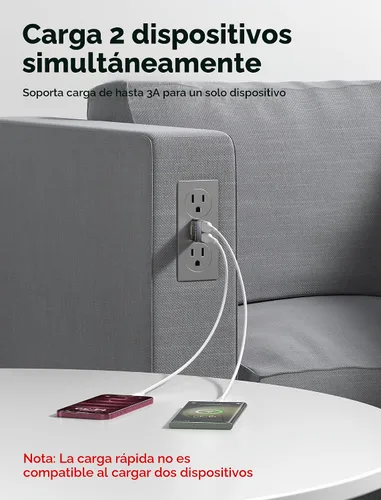 Vista 2 de JSAUX Data Blocker, 2-in-1 USB Data Blocker, Charge-Only, 2-Pack, Grey Gris