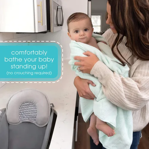 Vista 5 de Summer Infant Soporte cómodo para bañista en el fregadero: baña a recién nacidos de hasta 6 meses con confianza directamente en el fregadero. El