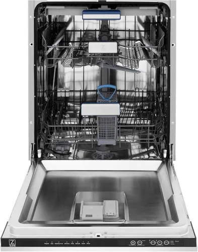 Vista 2 de ZLINE Autograph Edition - Lavavajillas de bañera alta con control superior de 24 pulgadas, color blanco mate con mango dorado, 51dBa (DWVZ-WM-24-G)