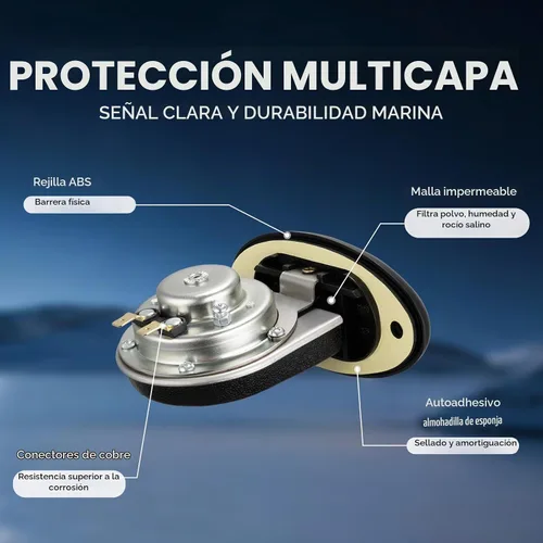 Vista 5 de Cuerno de barco de montaje empotrado oculto cuernos marinos eléctricos Drop-in cuerno oculto