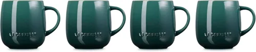 Vista 3 de Le Creuset - Juego de 4 tazas Heritage de cerámica, 13 onzas cada una, alcachofa