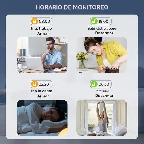 Vista 7 de Sistemas de alarma inalámbricos, sistema de seguridad inteligente para el hogar con alertas de aplicación de teléfono, kits de alarma de puerta