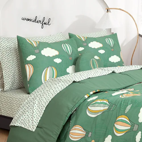 Vista 3 de ROYALE LINENS BIAB - Juego de ropa de cama estampada, 100% microfibra ultrasuave, 1 edredón y 1 funda de almohada estándar, tamaño Twin XL, ropa