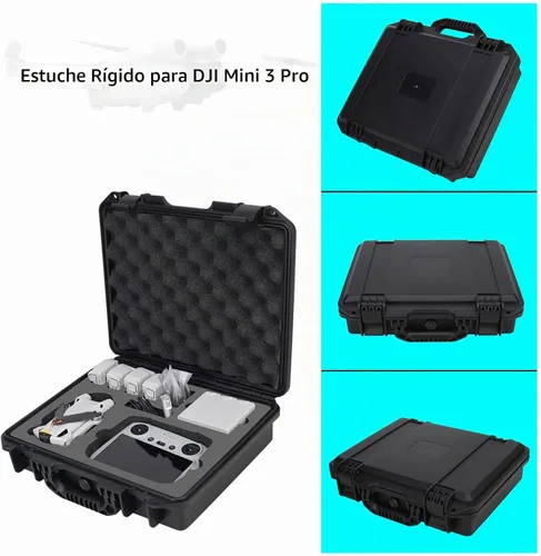Vista 5 de Mini 3 Pro - Estuche profesional impermeable rígido de viaje para DJI Mini 3 Pro Fly More Combo y accesorios para drones