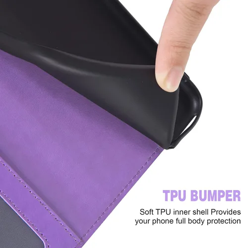 Vista 6 de Asuwish Funda para teléfono Samsung Galaxy S9 con protector de pantalla de vidrio templado y ranura para tarjetero, función atril con función atril