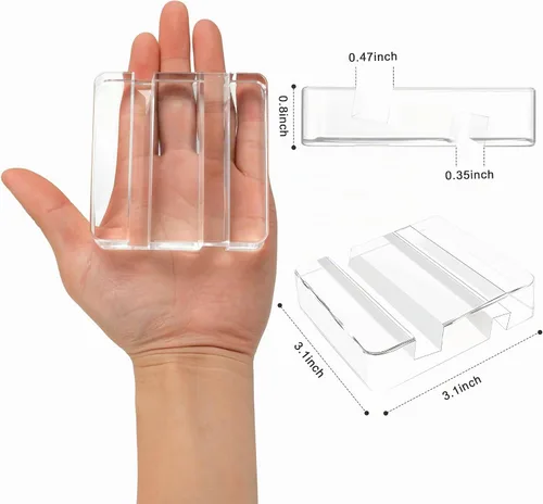 Vista 3 de Soporte acrílico transparente de la tableta, tenedor portátil del teléfono para el uso del escritorio
