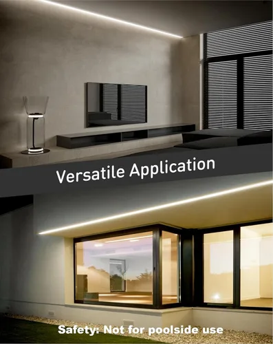 Vista 8 de Shine Decor Tira de luces LED AC 120V, cuerda de neón eco de 120 LED/m sin puntos, conectable y cortable, IP65 impermeable y resistente al clima