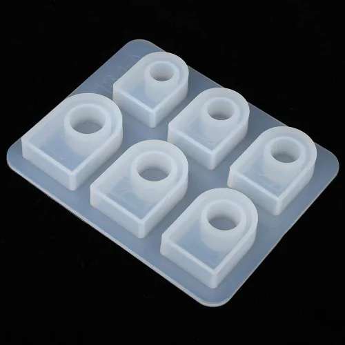 Vista 9 de Molde de anillo de silicona, molde de anillo de fundición de resina flexible para fabricación de joyas para artistas de resina aficionados