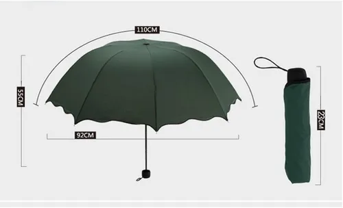 Vista 6 de Honeystore Blossom Magic Compact paraguas Triple plegable Anti-UV Dome Sombrilla