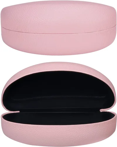 Vista 14 de molshine Estuche rígido para gafas de sol clásico de gran tamaño, estuche para anteojos con paño de limpieza, bolsa Negro