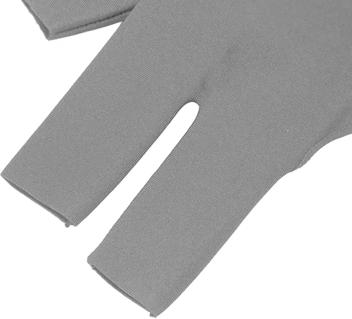 Vista 9 de Guantes de piscina, 3 dedos, duraderos, universales, para billar, para la mano izquierda (gris oscuro)