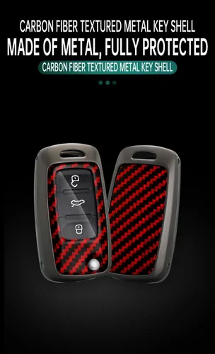 Vista 3 de ontto Funda para llavero de automóvil para Volkswagen Jetta Golf GTI Passat Polo Tiguan Atlas Touareg Beetle Flip Flip Llave plegable, soporte
