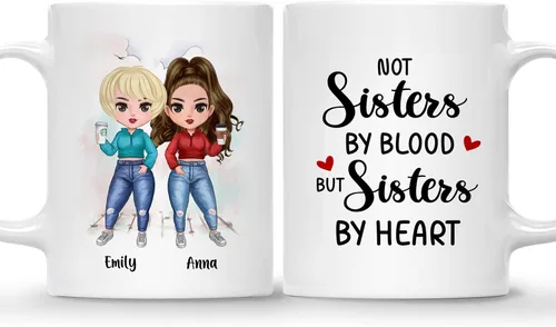 Vista 18 de Taza personalizada Gossby para amiga - Aparentemente somos problemas cuando estamos juntas - Regalo personalizado para amigas con nombres