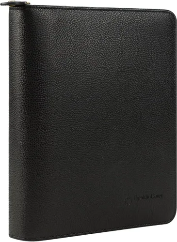 Vista 3 de FranklinCovey Tyler - Carpeta con anillas para planificadores FranklinCovey Carpeta de cuero con cremallera (clásica, negro)