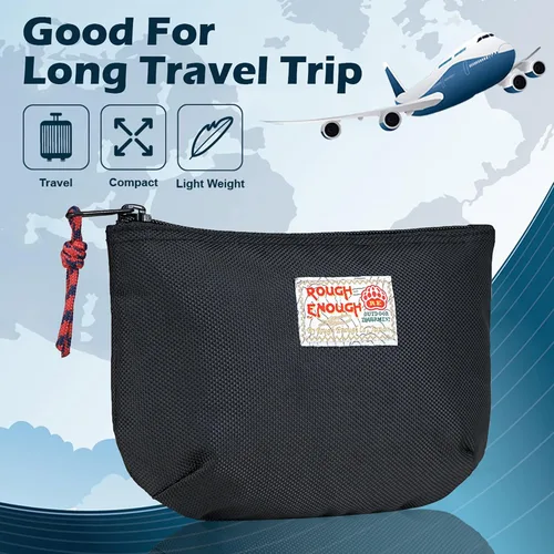 Vista 6 de Rough Enough - Bolsa de almacenamiento tecnológico pequeña EDC Organizador de cables de viaje Holds Chargers, Cords, Hard Drives, Earbuds, 1680D