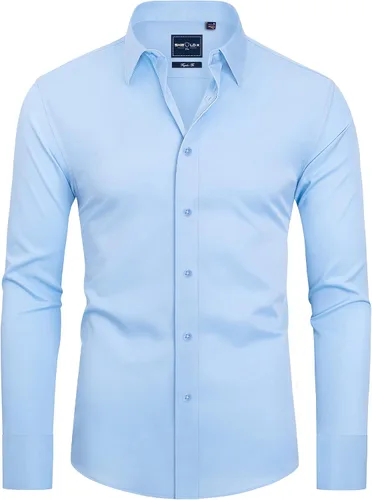 Vista 24 de Alimens & Gentle Camisas de vestir con escudo antimanchas para hombre vino borgoña