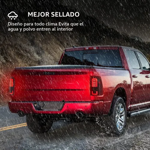 Vista 7 de HAKA TOUGH Conjunto de luces traseras LED para Dodge Ram 1500 2009-2018 Dodge Ram 2500/3500 2010-2018 2010-2018 luces traseras ahumadas negras