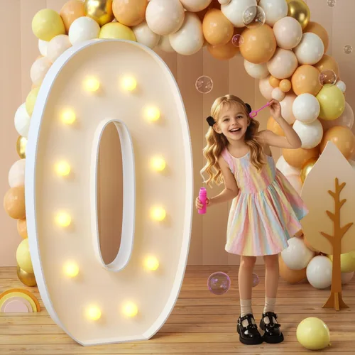 Vista 70 de imprsv Letras con luz para marquesina, letras de mosaico de 3 pies de alto con luz para decoración de baby shower, graduación, grandes