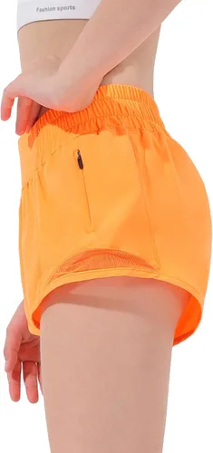 Vista 3 de Aurefin Pantalones cortos deportivos para niñas, pantalones cortos ligeros para correr para adolescentes, niñas, pantalones cortos deportivos