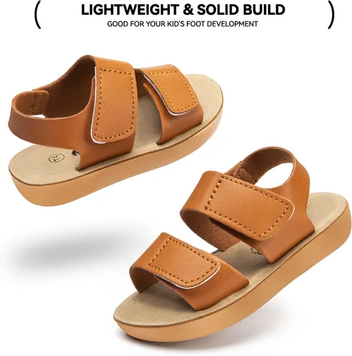 Vista 7 de Trary Sandalias de verano para bebés, niñas y niños, zapatos lindos para niños, sandalias ligeras con punta abierta, sandalias para la playa