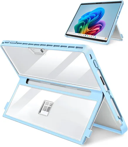 Vista 20 de Funda para Microsoft Surface Pro 11/10/9/8 de 13 pulgadas, con cubierta de stent y correa de mano, todo en uno a prueba de golpes, funda resistente