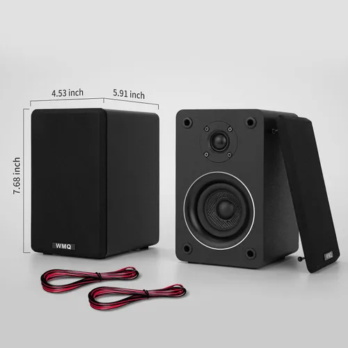 Vista 8 de Altavoces pasivos de estantería de 40 W x 2 para sonido envolvente de cine en casa, estéreo y monitor pasivo de campo cercano, de 2 vías, requiere