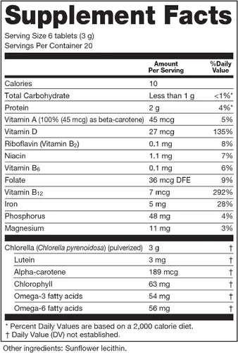 Vista 6 de Sun Chlorella 500 mg 120 comprimidos..., 029918015111, 1, 1