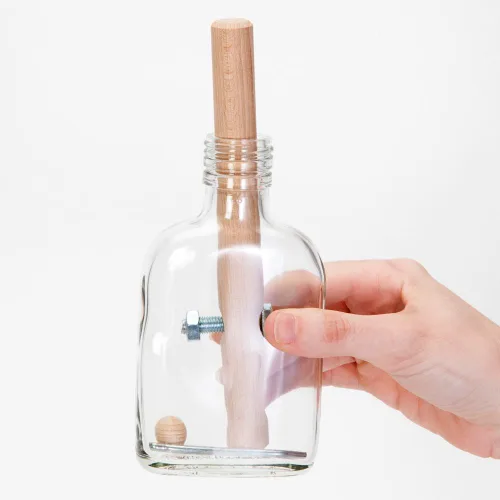 Vista 3 de Bits and Pieces - Botella de rompecabezas imposible de frustración embotellada - Rompecabezas de botella de vidrio para adultos - Juego cerebral - 3
