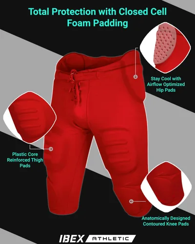 Vista 4 de Pantalones de fútbol integrados para adultos, pantalones de práctica de fútbol para hombre con almohadillas integradas