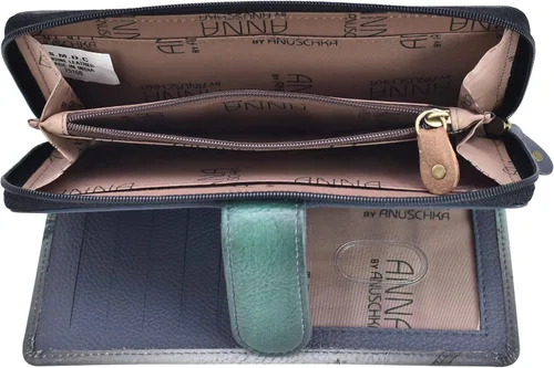 Vista 3 de Anna by Anuschka Women's Hand Painted Genuine Leather Two Fold Wallet