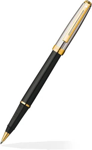 Vista 8 de Sheaffer Prelude - Bolígrafo de laca de ónix negro con tapa de paladio perseguido y ribete chapado en oro de 22 quilates