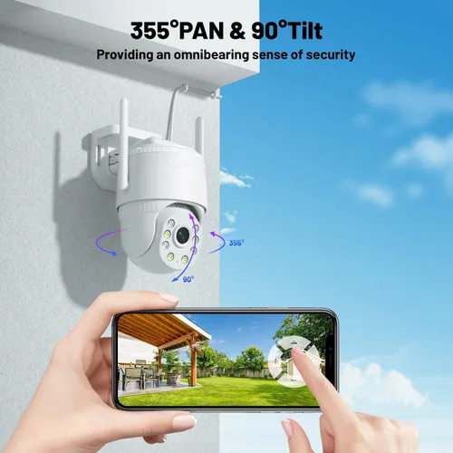 Vista 5 de KKB Cámara de seguridad celular 4G LTE, cámara celular con cable, tarjeta SIM integrada para exteriores/interiores, plan de datos ilimitado, sin