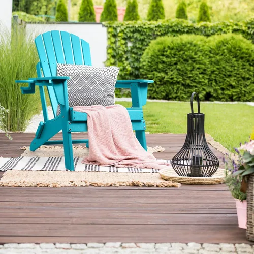 Vista 7 de FUNBERRY Silla plegable Adirondack, sillas de hoguera de HDPE para todo tipo de clima con portavasos para exteriores HDPE All Weather