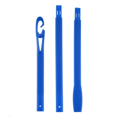Vista 9 de Rizadores de pelo de 22 pulgadas gancho sin calor rizos gancho rizadores de pelo estilo (azul)