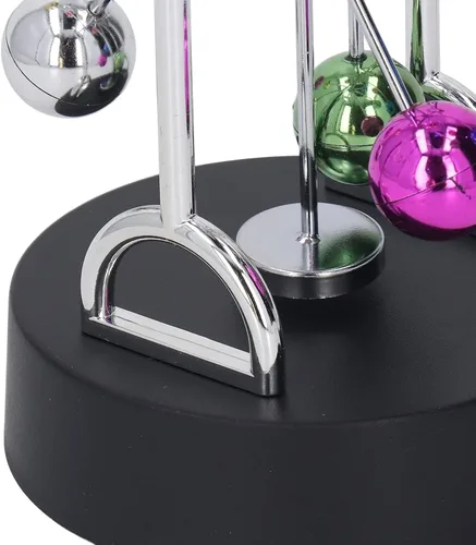 Vista 6 de KENANLAN Bola giratoria de la rueda de la fortuna, rotación magnética eléctrica de la rueda de la fortuna juguete colorido de la bola del metal
