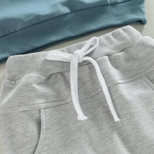 Vista 6 de Ehfomius Toddler Baby Boy Fall Winter Clothes Mama's Boy Long Sleeve Pullover Sweatshirt and Jogger Pants 2Pcs Set
