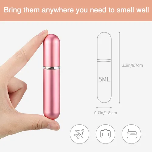Vista 2 de Boao - Atomizador de perfume de 0.2 fl oz con herramienta de llenado de bomba, perfume de colonia a granel