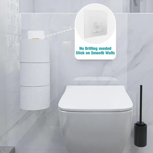Vista 6 de Conworld Soporte de Papel Higiénico Dorado de Níquel Cepillado para 3 Rollos de Papel Higiénico, 1 Paquete Almacenamiento de Papel Higiénico de Baño