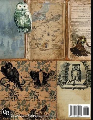 Vista 2 de Wizard School Junk Journal Ephemera Kit Includes 22 Pages For Magic School Scrapbooking