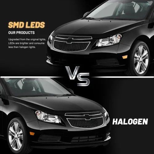 Vista 7 de Conjuntos de luces de posición lateral LED para Cruze 2011 2012 2013 2014 2015 2016 Chevy Cruze Diesel Eco L LS LT LTZ, luces de posición lateral